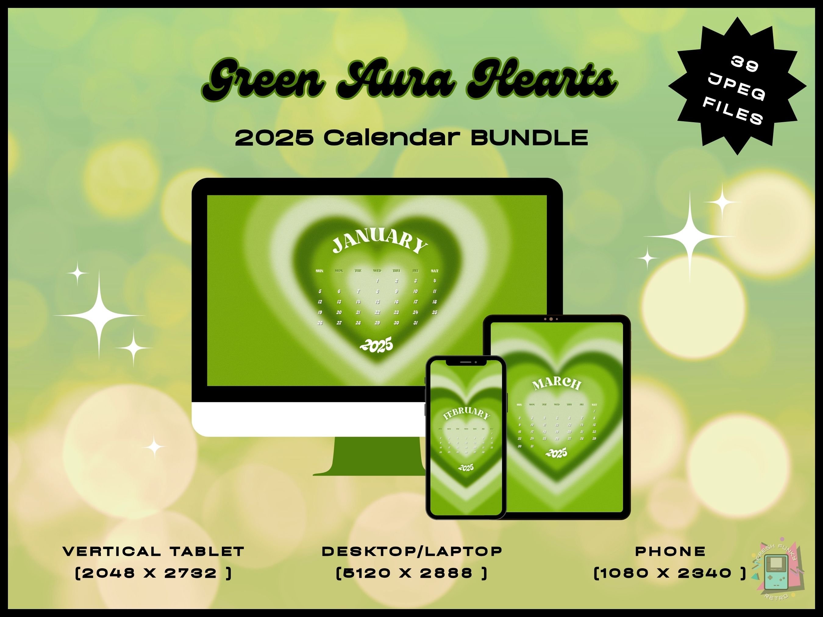 2025-calendar-green-aura-hearts-wallpapers-for-iphone-ipad-android