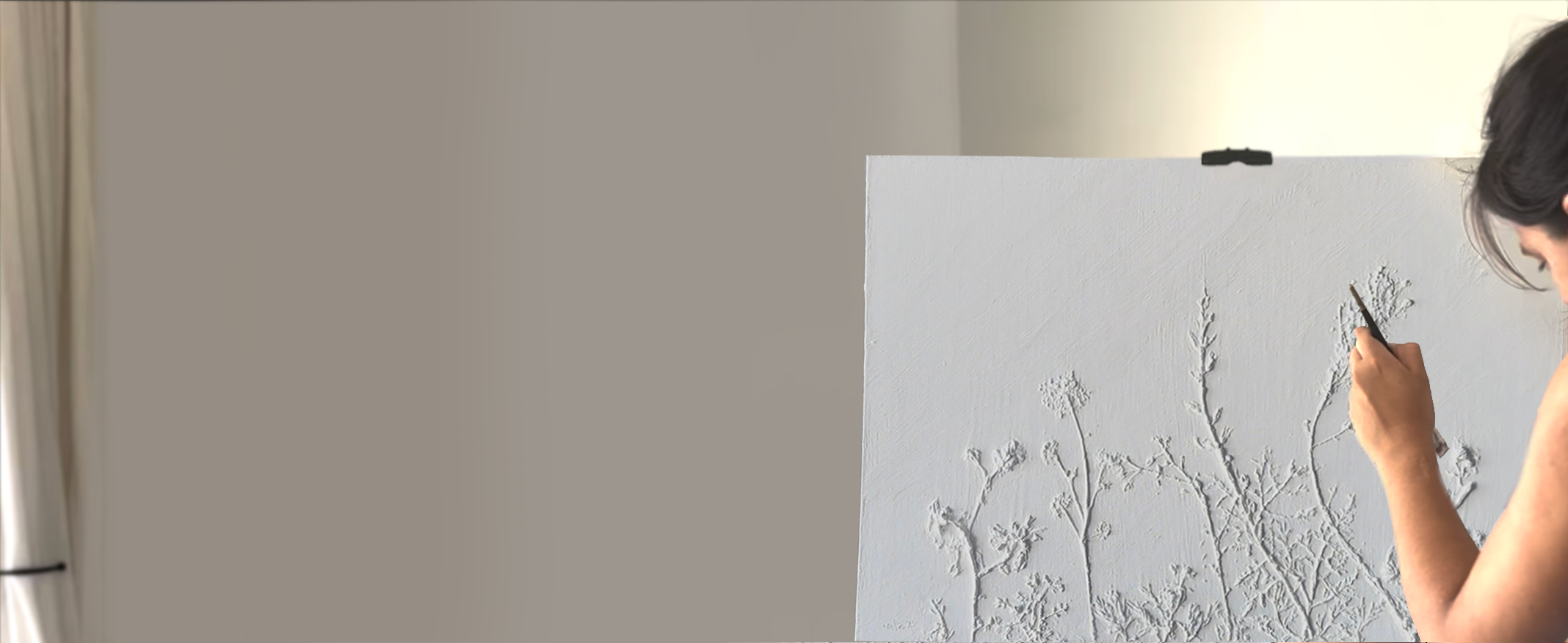 Get in touch with MaeCreate. Amanda Solan, Mixed Media Artist, painting Wildflowers