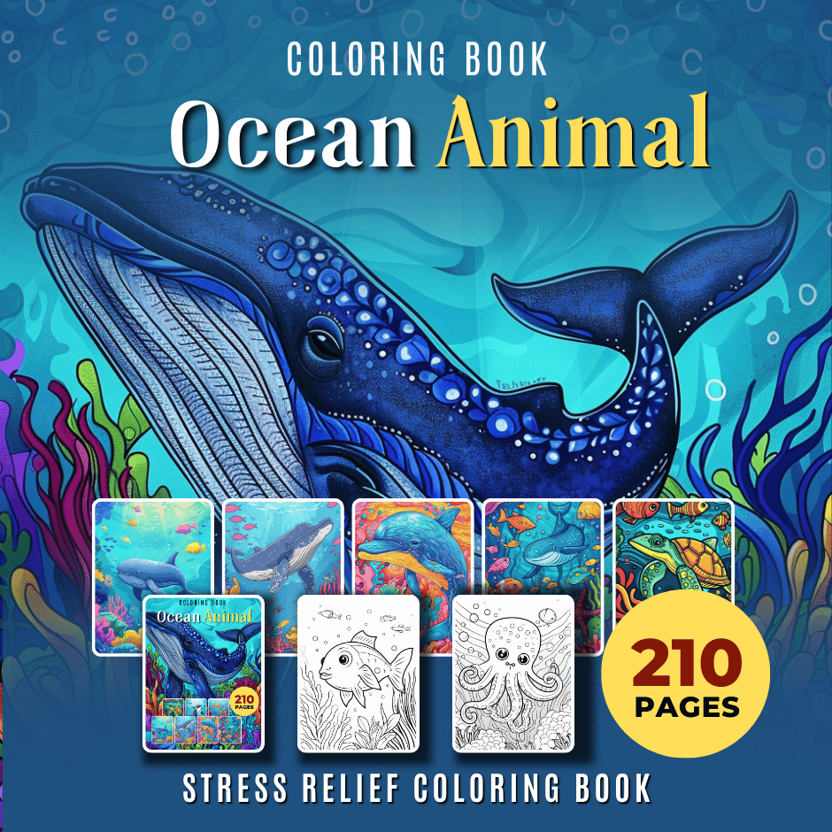 Coloring Book Ocean Animal