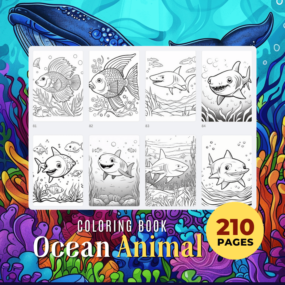 Coloring Book Ocean Animal