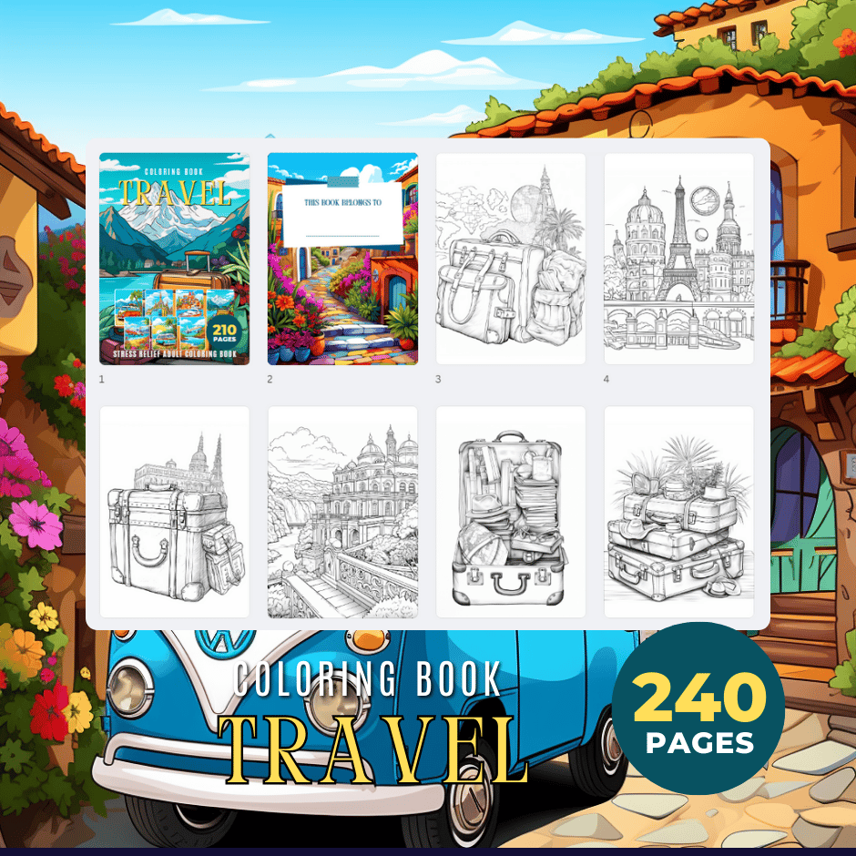Coloring Book Travel - Warong Buku