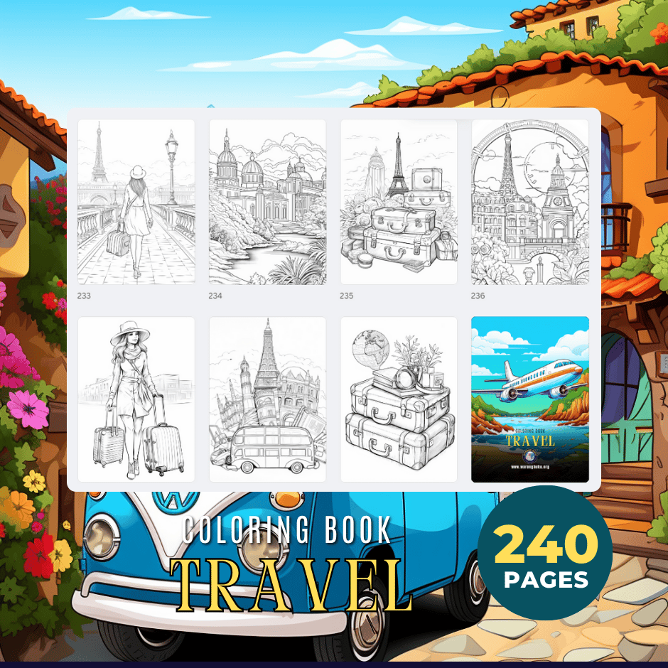 Coloring Book Travel - Warong Buku