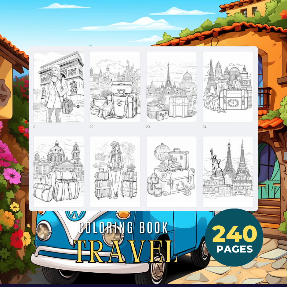 Coloring Book Travel - Warong Buku