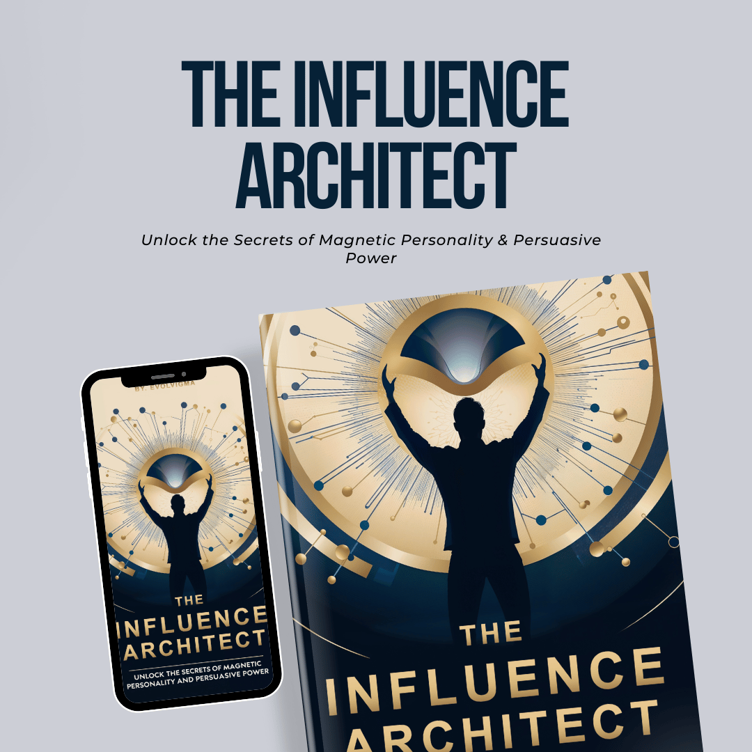 Cover Image Alt Tag: "The Influence Architect eBook cover featuring title: Unlock the Secrets of Magnetic Personality & Persuasive Power"  Chapter Thumbnail Alt Tags:  Chapter 1: "Cinematic scenery representing the power of persuasion with a dynamic crowd