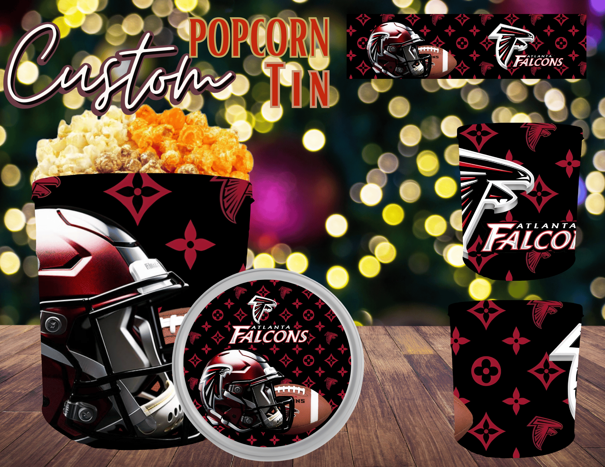 Sports Theme Popcorn Tin Template- PDF and Canva Link - Payhip