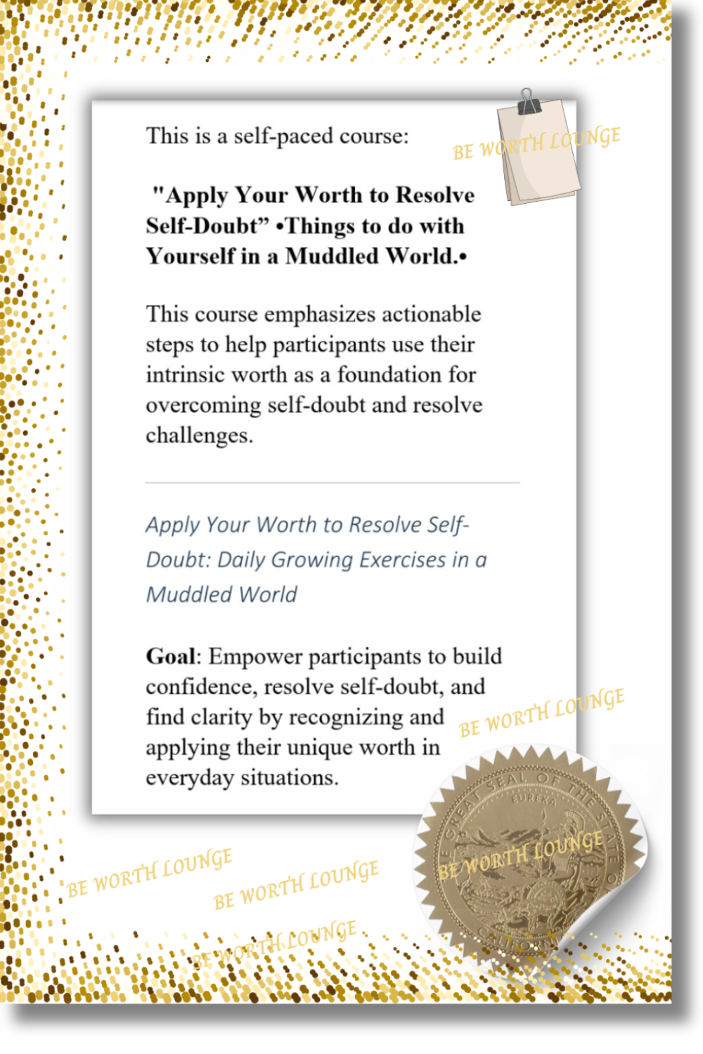 know your worth to be at ease