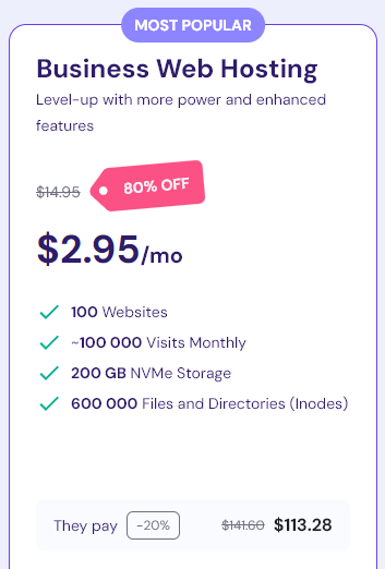 Boost Your Website with Business Web Hosting – 80% OFF Limited Time Offer!