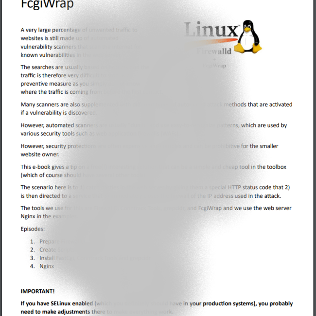 Recepie Block Client IP with FirewallD and FcgiWrap