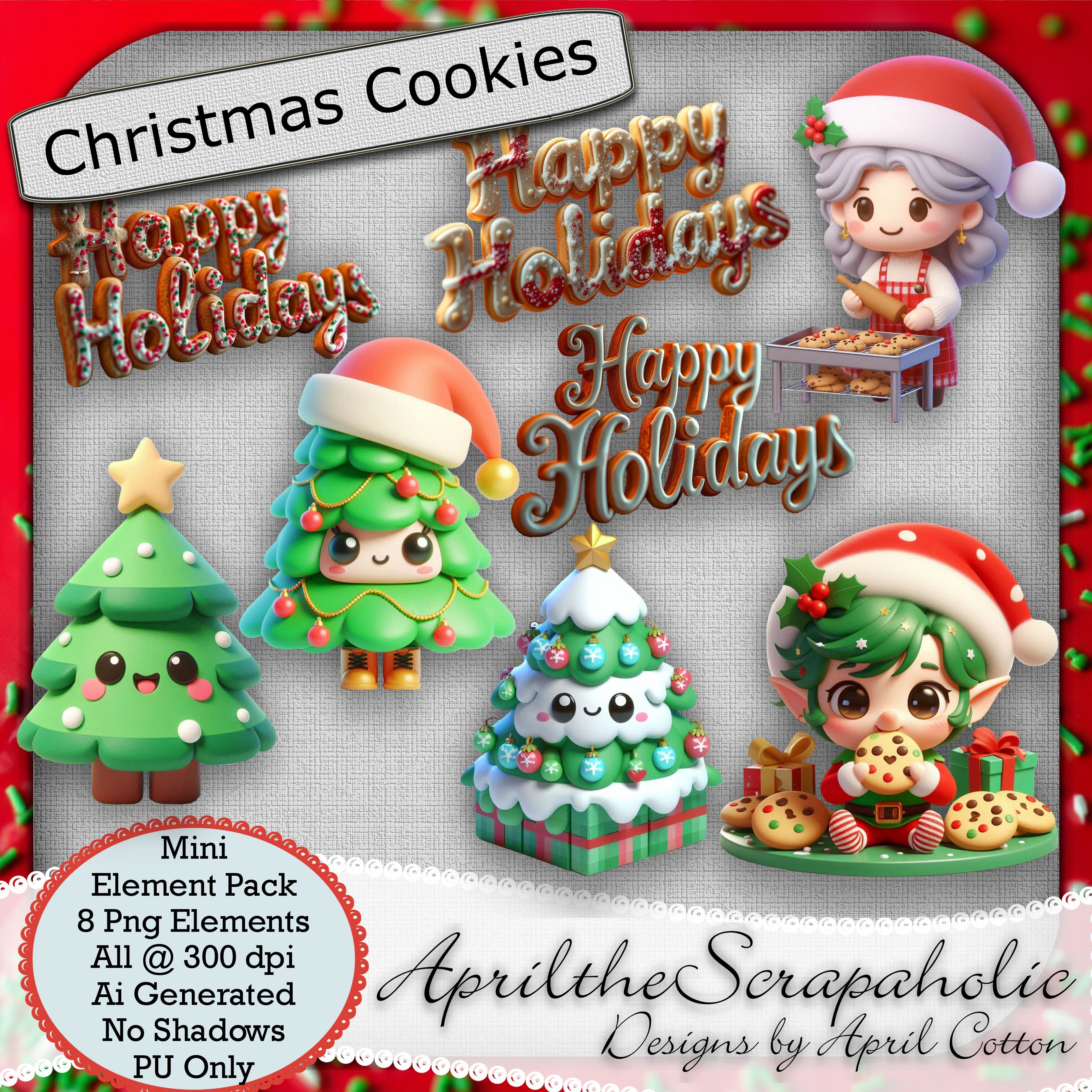Christmas Cookies - Mini Element Pack - Payhip