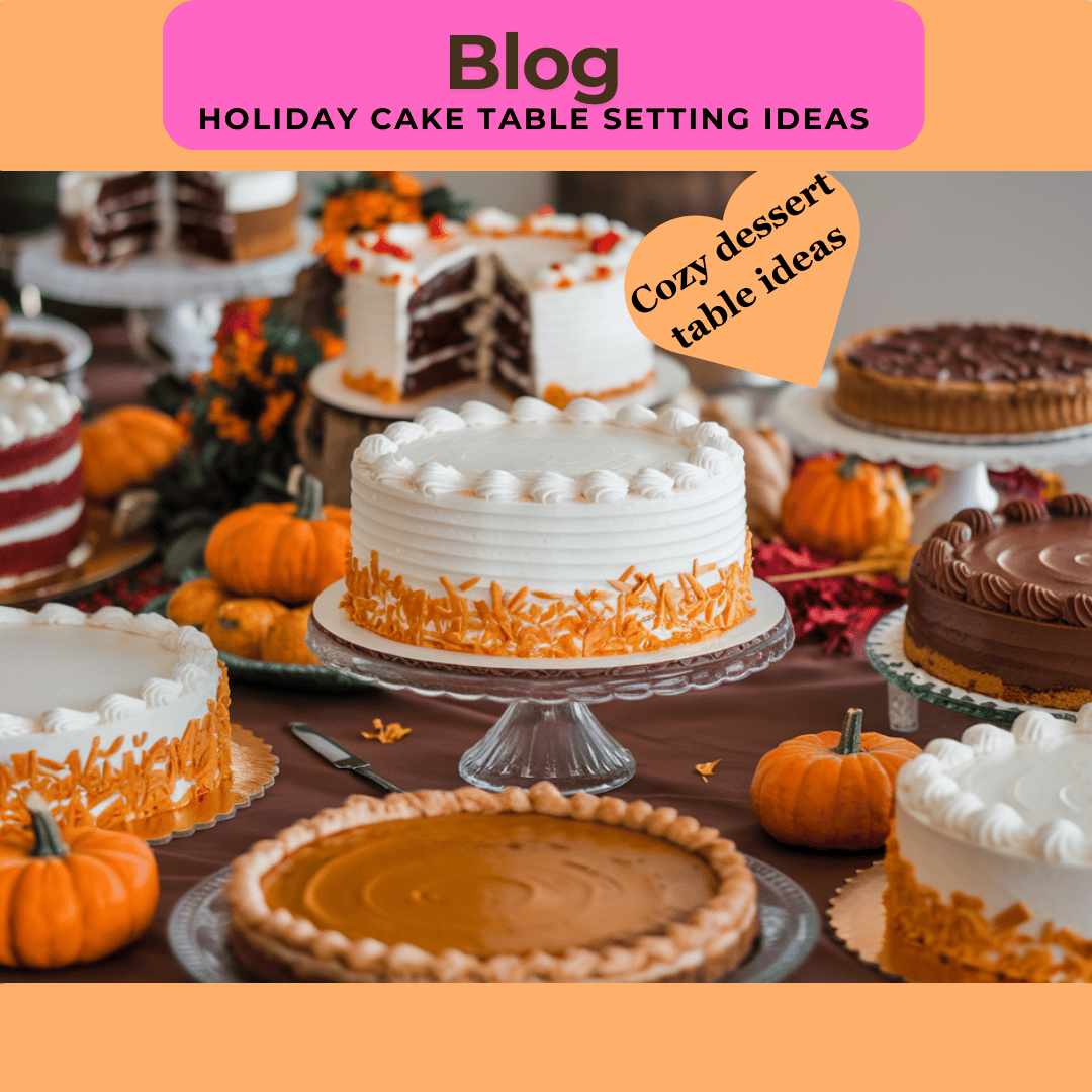 Fall Cake Table setting Ideas