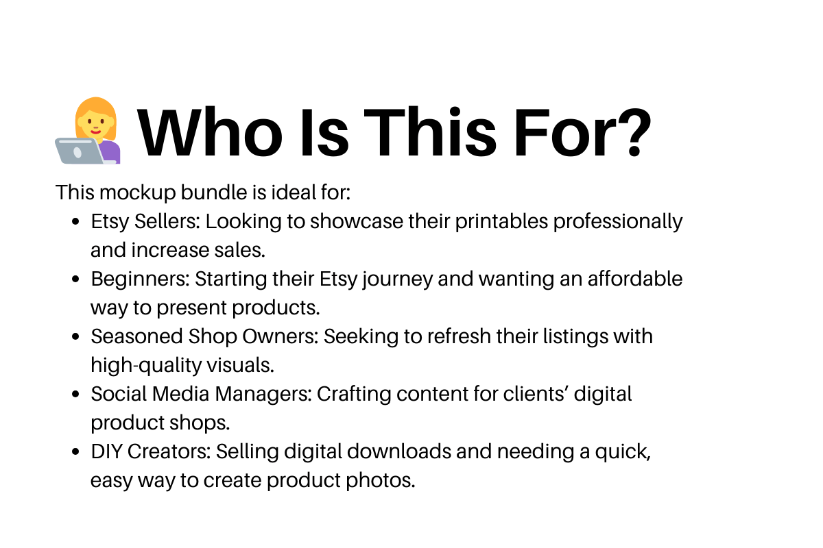128 Etsy Listing Mockup Templates for Digital Products – Canva Editable Bundle