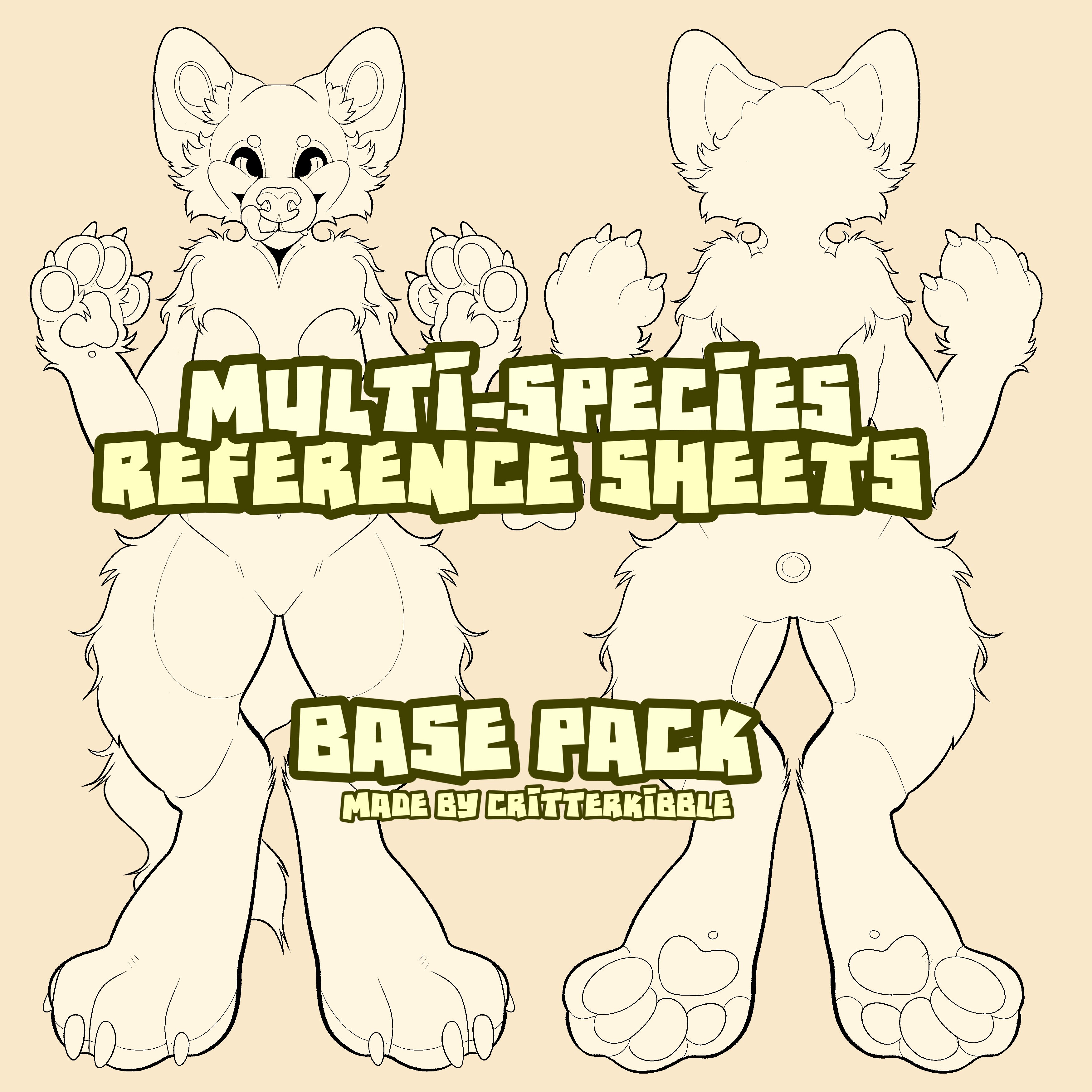 Multi Species Furry Reference Sheet Base Pack - Payhip