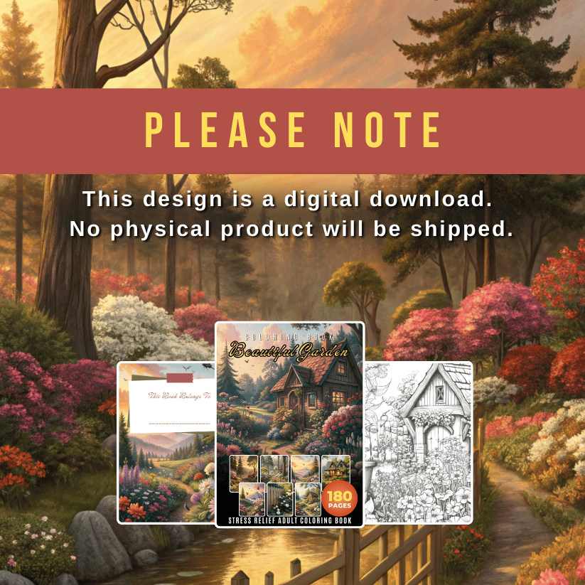 Adult Coloring Book Beautiful Garden - Warong Buku ebook