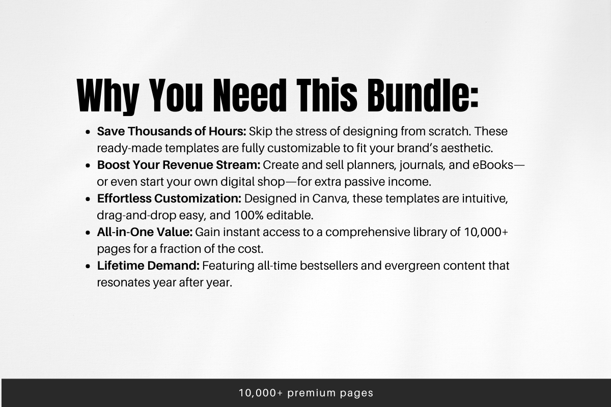 10000+ Pages Canva Template Bundle