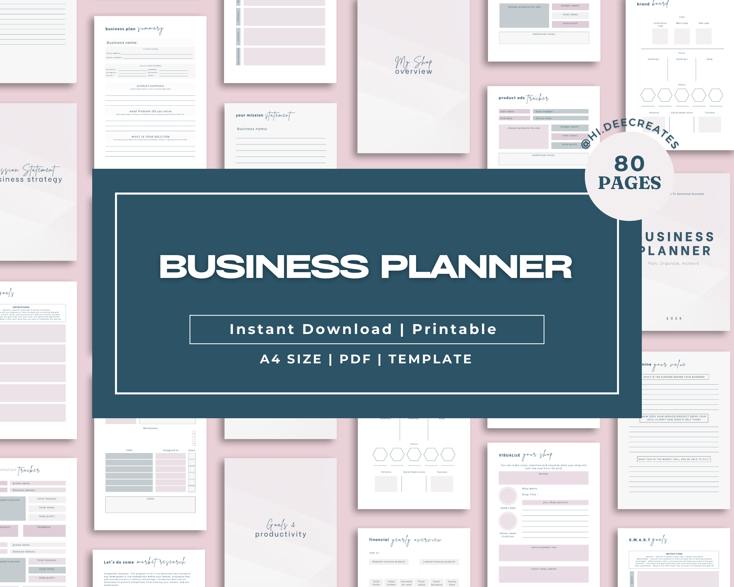 Business Planner | Printable & Editable Templates - Payhip