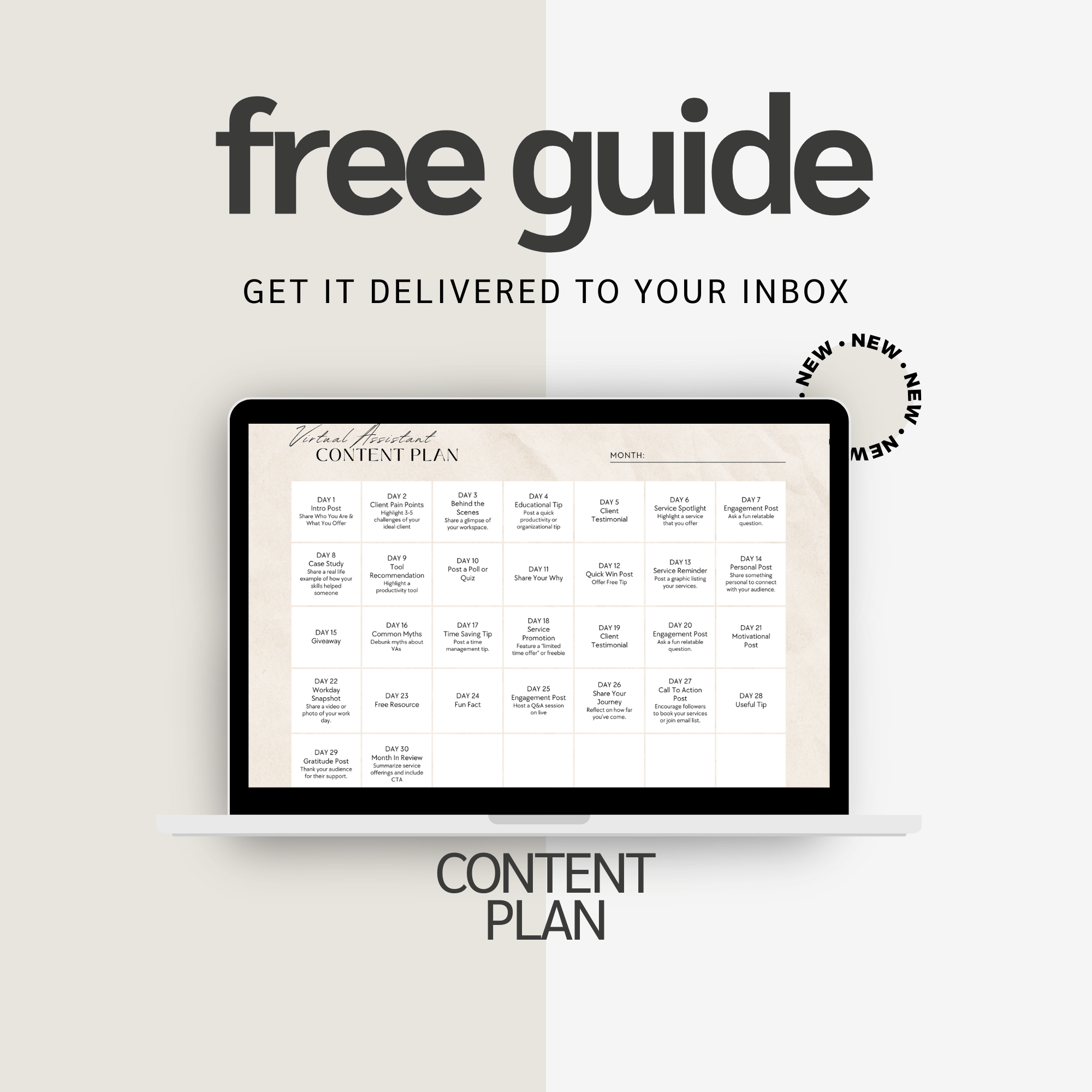Virtual Assistant Content Plan - Payhip