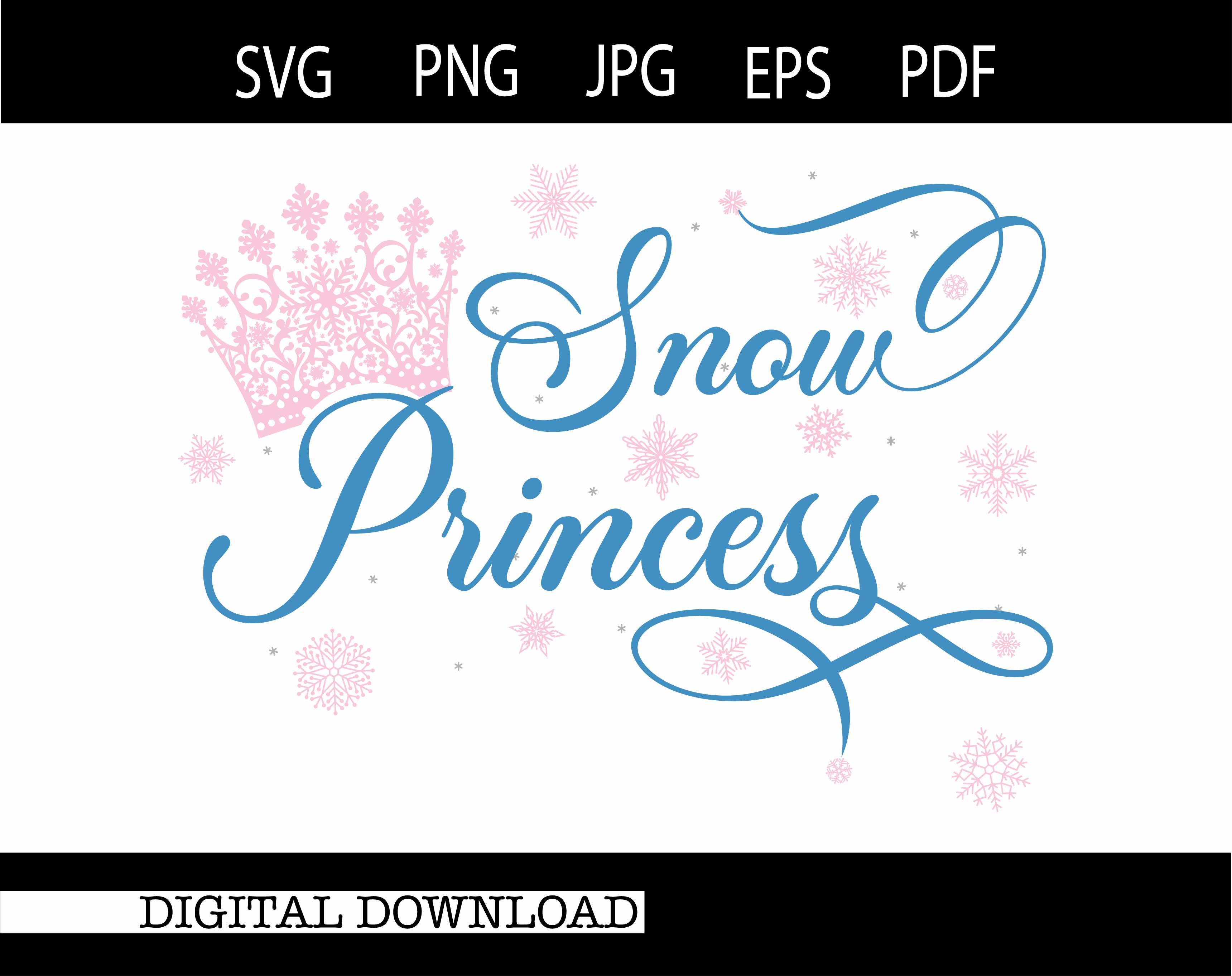 Snow Princess Design Snow Princess Instant Digital Download | Christmas Snow Princess ...