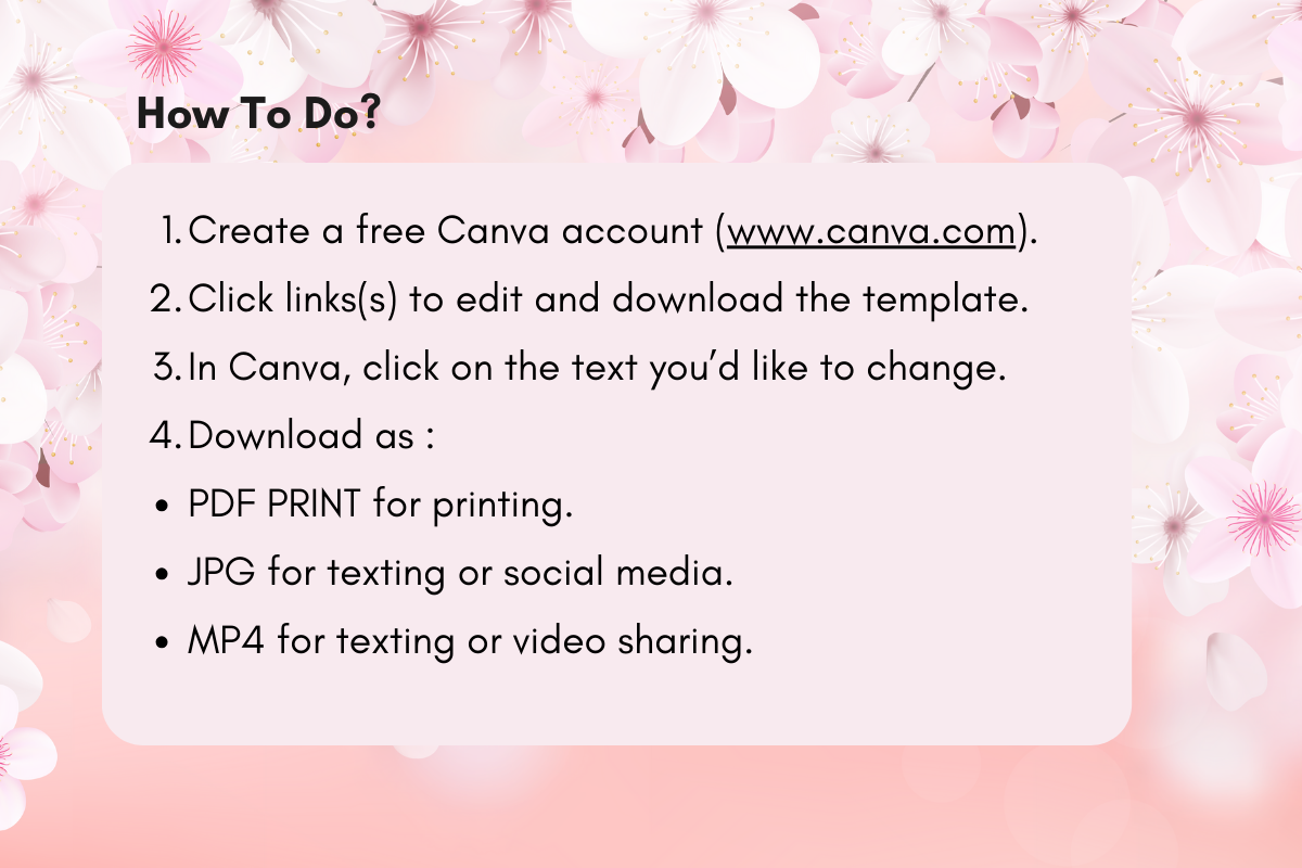 Editable Pink Black Birthday Dinner Digital Invitation, Canva template