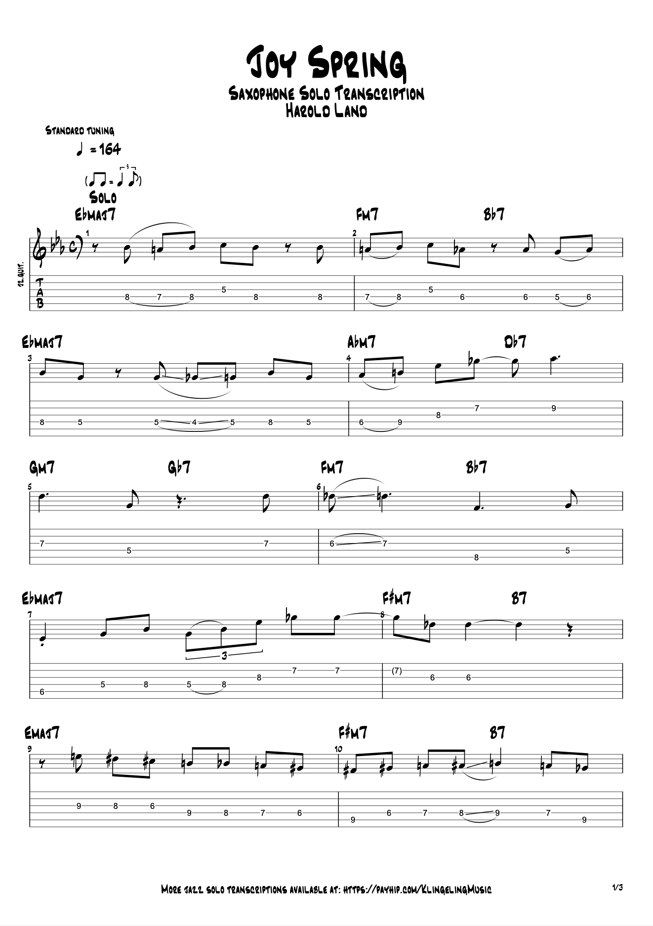 Joy Spring - Harold Land - Payhip