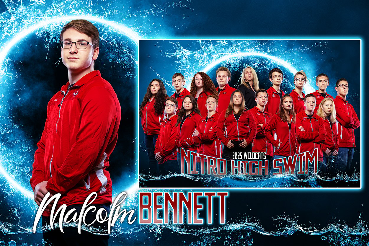 Photoshop Layered Template Design, Digital Background, Volume Photography, Swim, Simming, Polo, Water Sports, Splash, Waves, Futuristic, School Pics, Team Sports, Team and Individual Photos