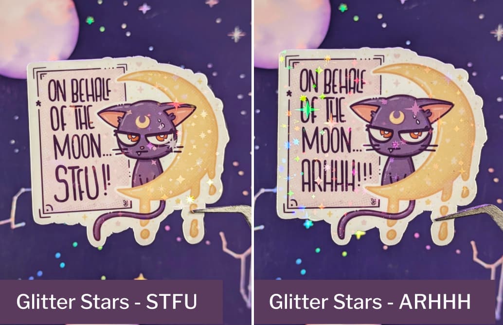 Glitter stars STUF and ARHHH variant