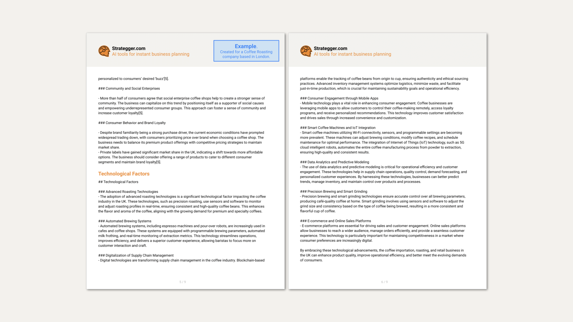 Example of a PESTEL analysis generated by Strategger.com's AI-powered Business Analysis Generator. This image showcases key insights into political, economic, social, technological, environmental, and legal factors, demonstrating how the tool provides quick, automated, and data-driven business analysis. Strategger.com’s AI technology helps businesses streamline strategic planning, enhance decision-making, and drive growth with tailored, actionable insights."  Keywords List (for SEO purposes):  PESTEL analysis generator AI-driven business analysis Business strategy tool Automated PESTEL analysis AI business insights Strategic planning tool Data-driven decision making Tailored business analysis PESTEL analysis example Business planning automation Growth strategy Business performance analysis AI-powered business tools Business insights software