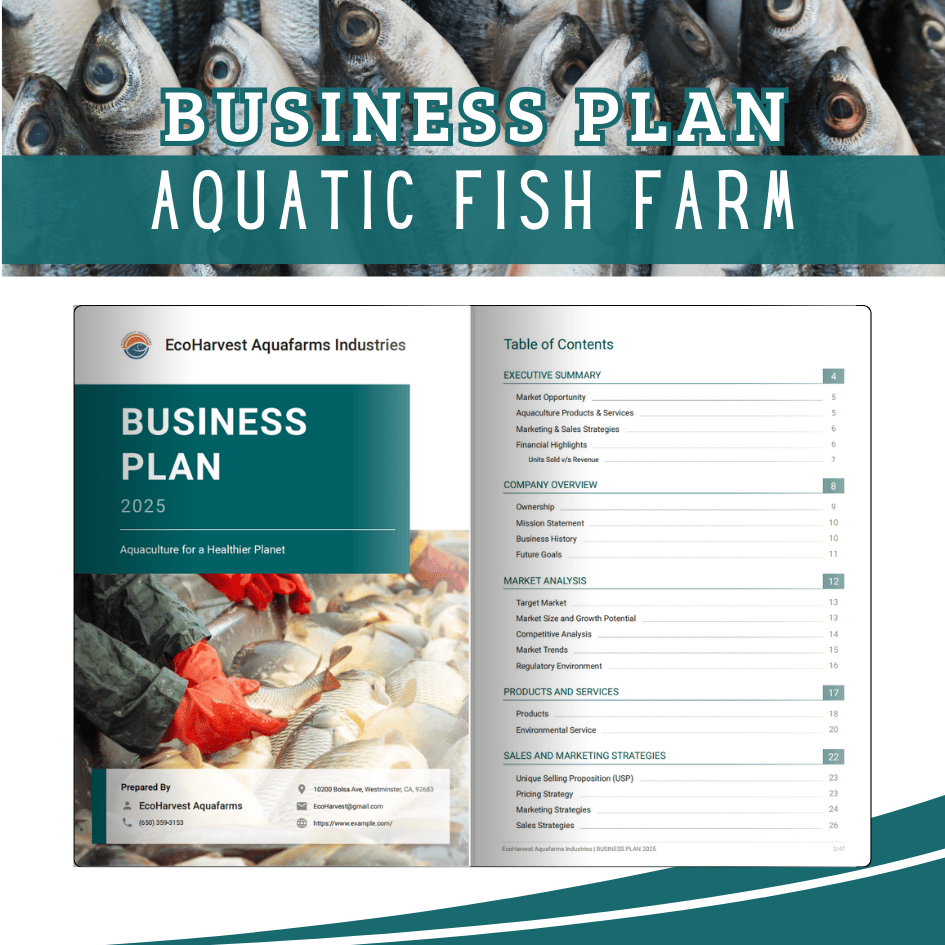 BUSINESS PLAN TEMPLATE - Aquatic Fish Farm, Warong Buku
