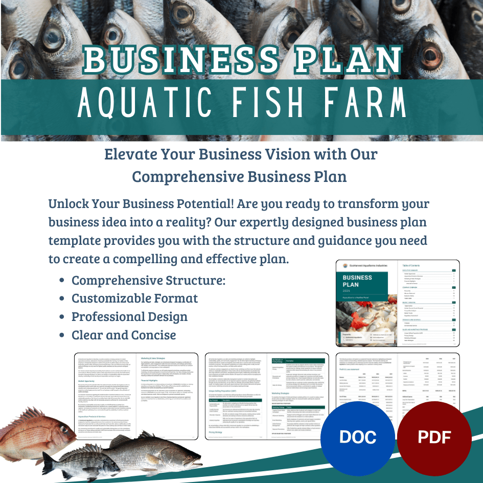 BUSINESS PLAN TEMPLATE - Aquatic Fish Farm, Warong Buku