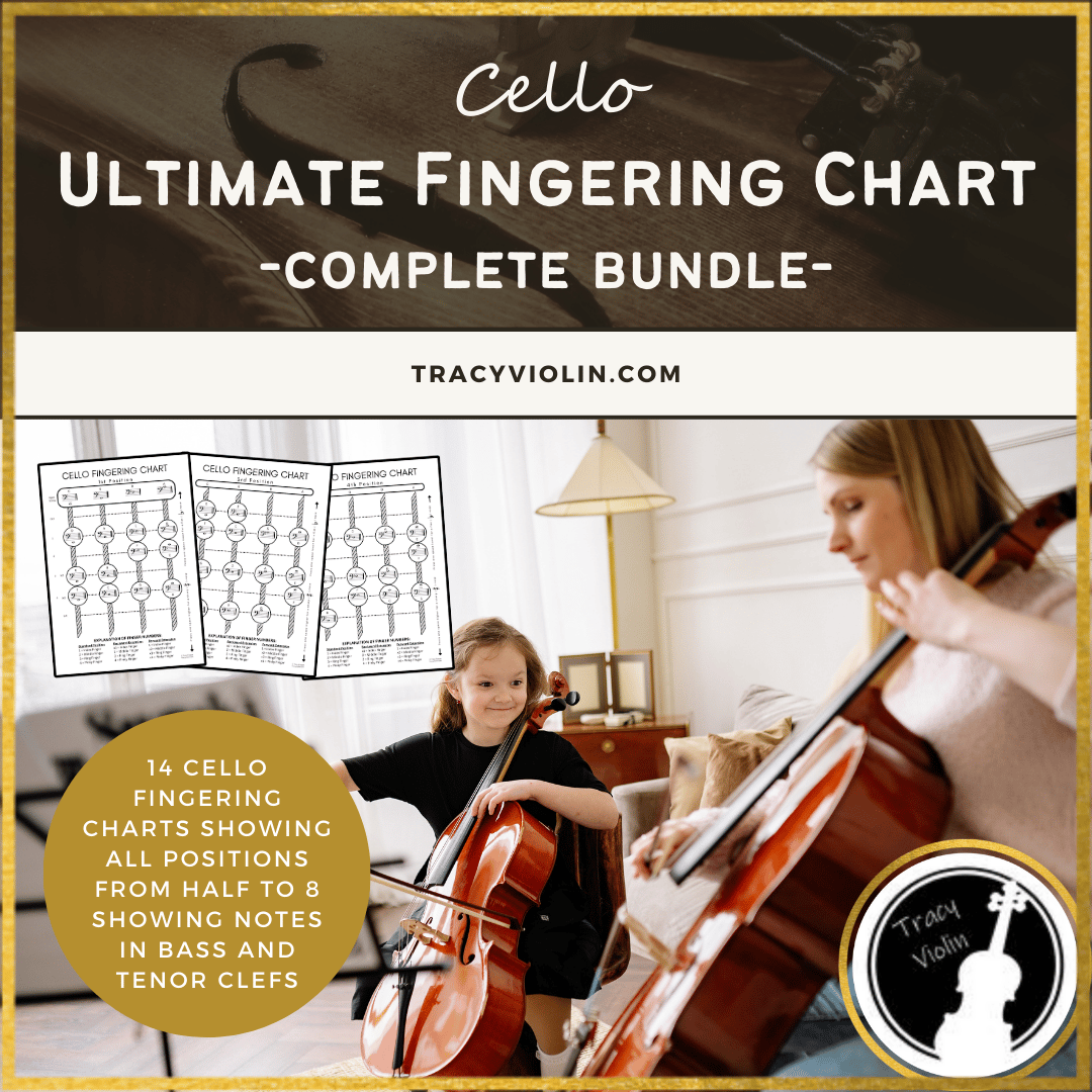 BUNDLE: Ultimate Cello Fingering Charts - Half to Thumb Position ...