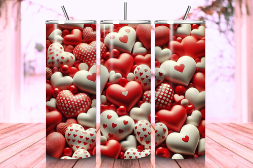 Creative Valentine's Day sublimation design ideas for 20oz tumblers, featuring romantic and vibrant graphics perfect for personalized and festive drinkware.