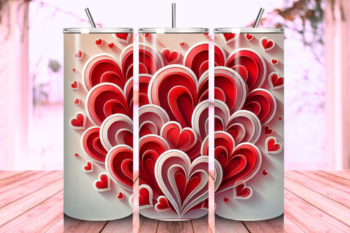 Creative Valentine's Day sublimation design ideas for 20oz tumblers, featuring romantic and vibrant graphics perfect for personalized and festive drinkware.