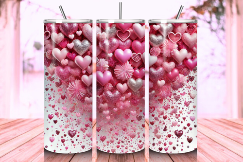 Creative Valentine's Day sublimation design ideas for 20oz tumblers, featuring romantic and vibrant graphics perfect for personalized and festive drinkware.