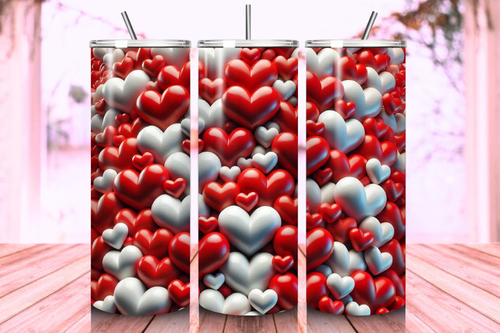 Creative Valentine's Day sublimation design ideas for 20oz tumblers, featuring romantic and vibrant graphics perfect for personalized and festive drinkware.