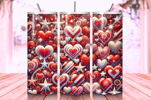 Creative Valentine's Day sublimation design ideas for 20oz tumblers, featuring romantic and vibrant graphics perfect for personalized and festive drinkware.