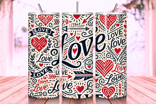 Creative Valentine's Day sublimation design ideas for 20oz tumblers, featuring romantic and vibrant graphics perfect for personalized and festive drinkware.