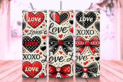 Creative Valentine's Day sublimation design ideas for 20oz tumblers, featuring romantic and vibrant graphics perfect for personalized and festive drinkware.