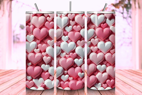 Creative Valentine's Day sublimation design ideas for 20oz tumblers, featuring romantic and vibrant graphics perfect for personalized and festive drinkware.