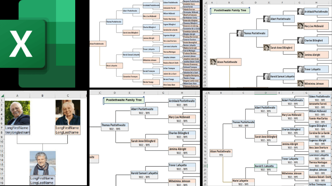 Data Mining DNA - Family Tree Excel Templates - Payhip