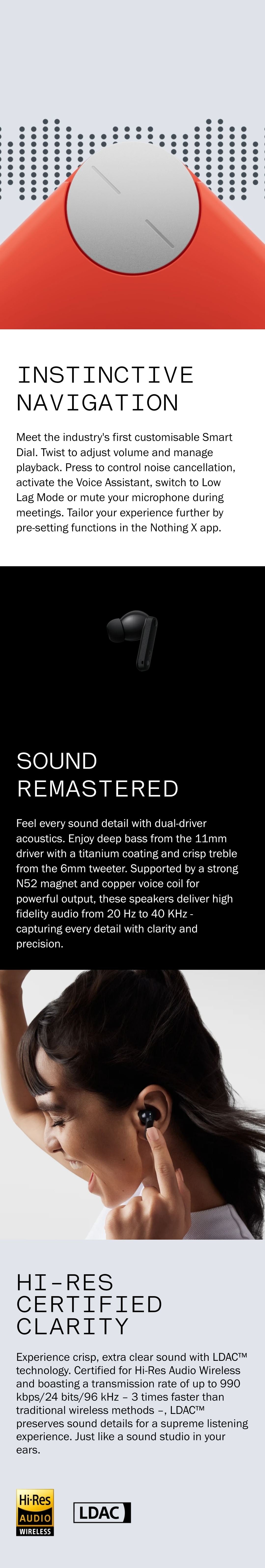 CMF by Nothing Buds Pro 2 Wireless Bluetooth Earbuds HiFi Sound Headphones
