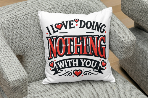 Creative Valentine's Day sublimation pillow designs featuring love themes, heart shapes, and romantic messages for home decor and gifts.