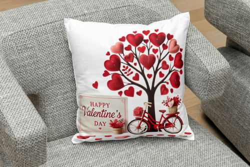 Creative Valentine's Day sublimation pillow designs featuring love themes, heart shapes, and romantic messages for home decor and gifts.