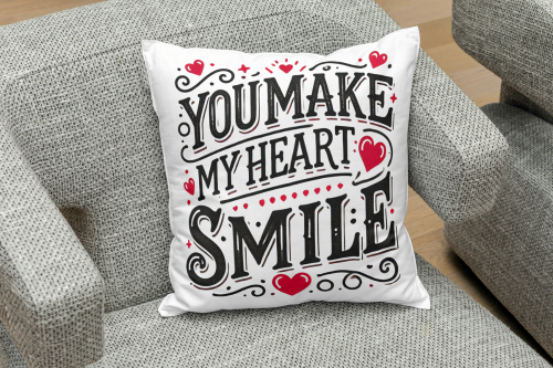 Creative Valentine's Day sublimation pillow designs featuring love themes, heart shapes, and romantic messages for home decor and gifts.