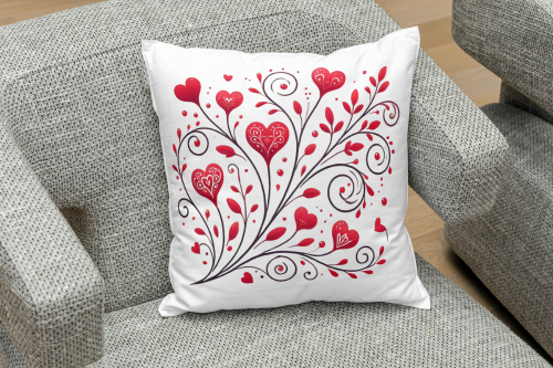Creative Valentine's Day sublimation pillow designs featuring love themes, heart shapes, and romantic messages for home decor and gifts.