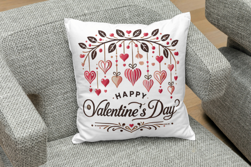 Creative Valentine's Day sublimation pillow designs featuring love themes, heart shapes, and romantic messages for home decor and gifts.