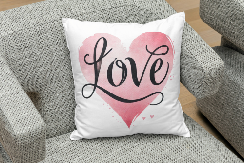 Creative Valentine's Day sublimation pillow designs featuring love themes, heart shapes, and romantic messages for home decor and gifts.