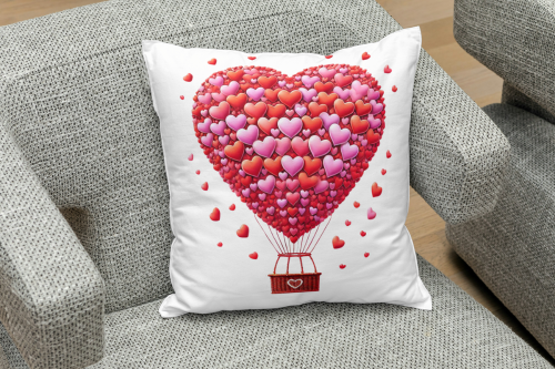 Creative Valentine's Day sublimation pillow designs featuring love themes, heart shapes, and romantic messages for home decor and gifts.