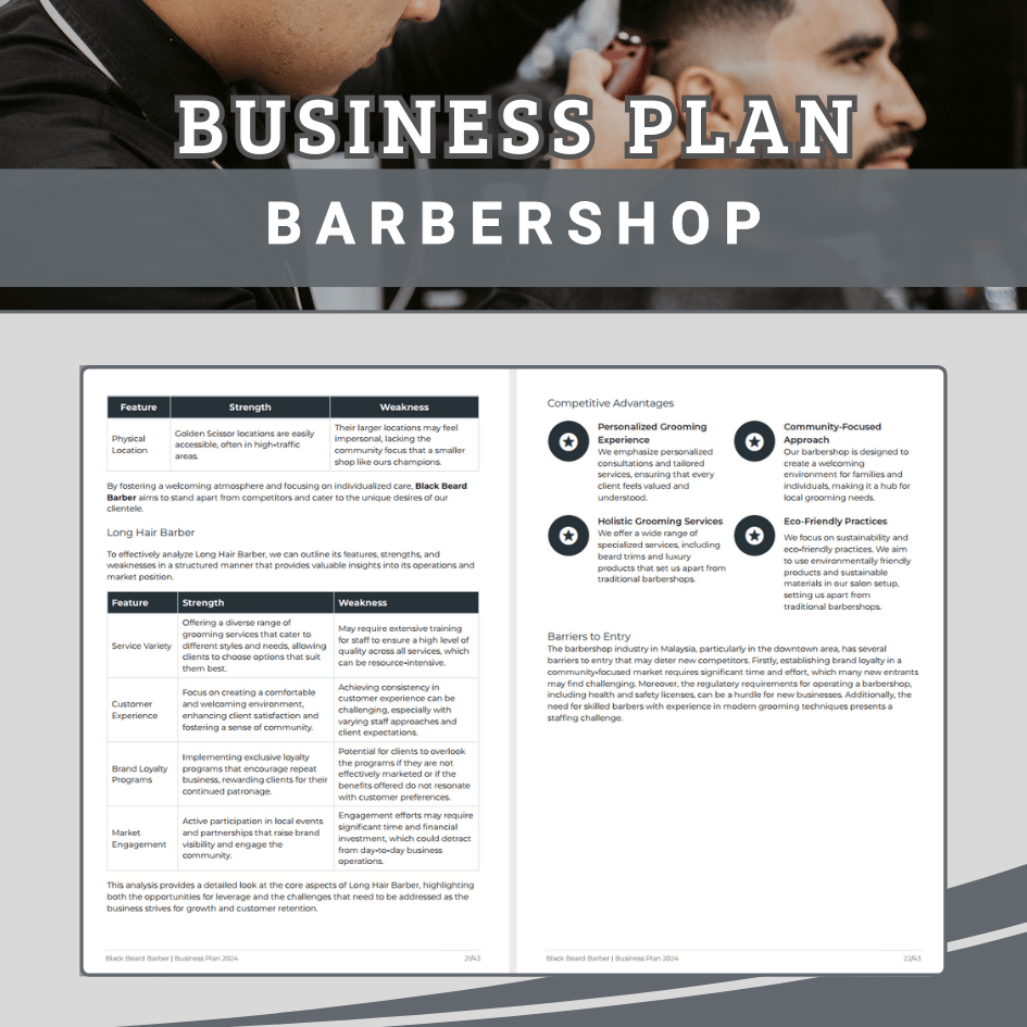 BUSINESS PLAN TEMPLATE - Barbershop