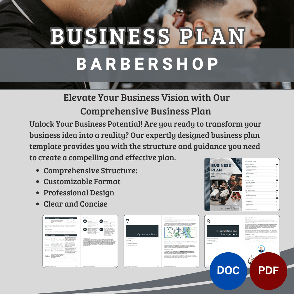 BUSINESS PLAN TEMPLATE - Barbershop