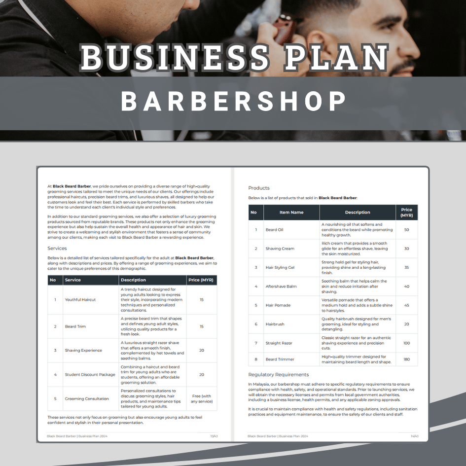 BUSINESS PLAN TEMPLATE - Barbershop