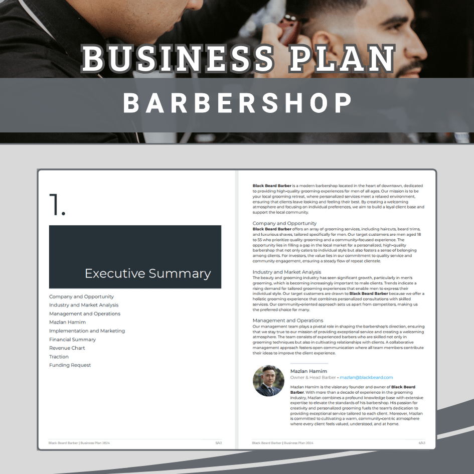 BUSINESS PLAN TEMPLATE - Barbershop